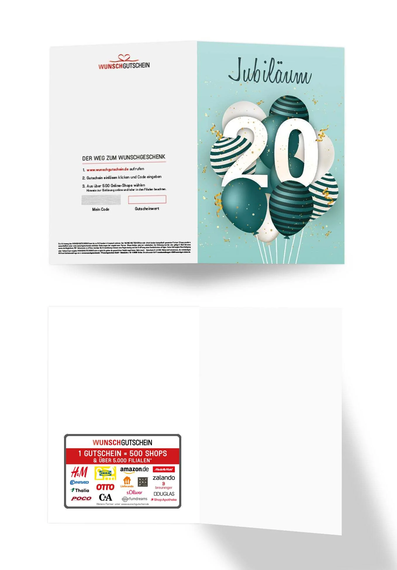 20 Jahre Jubiläum - Ballons Grün PDF - Image 3