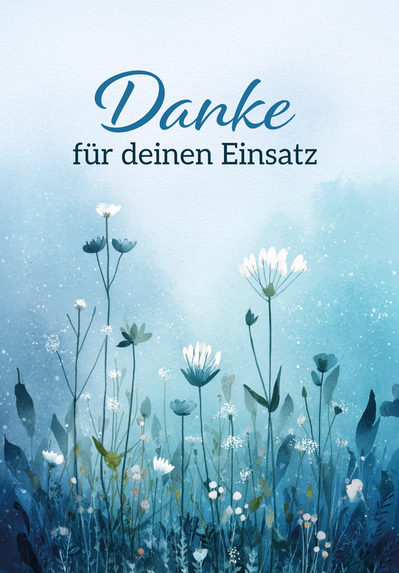 Danke für deinen Einsatz - Blumen Blau - Image 2