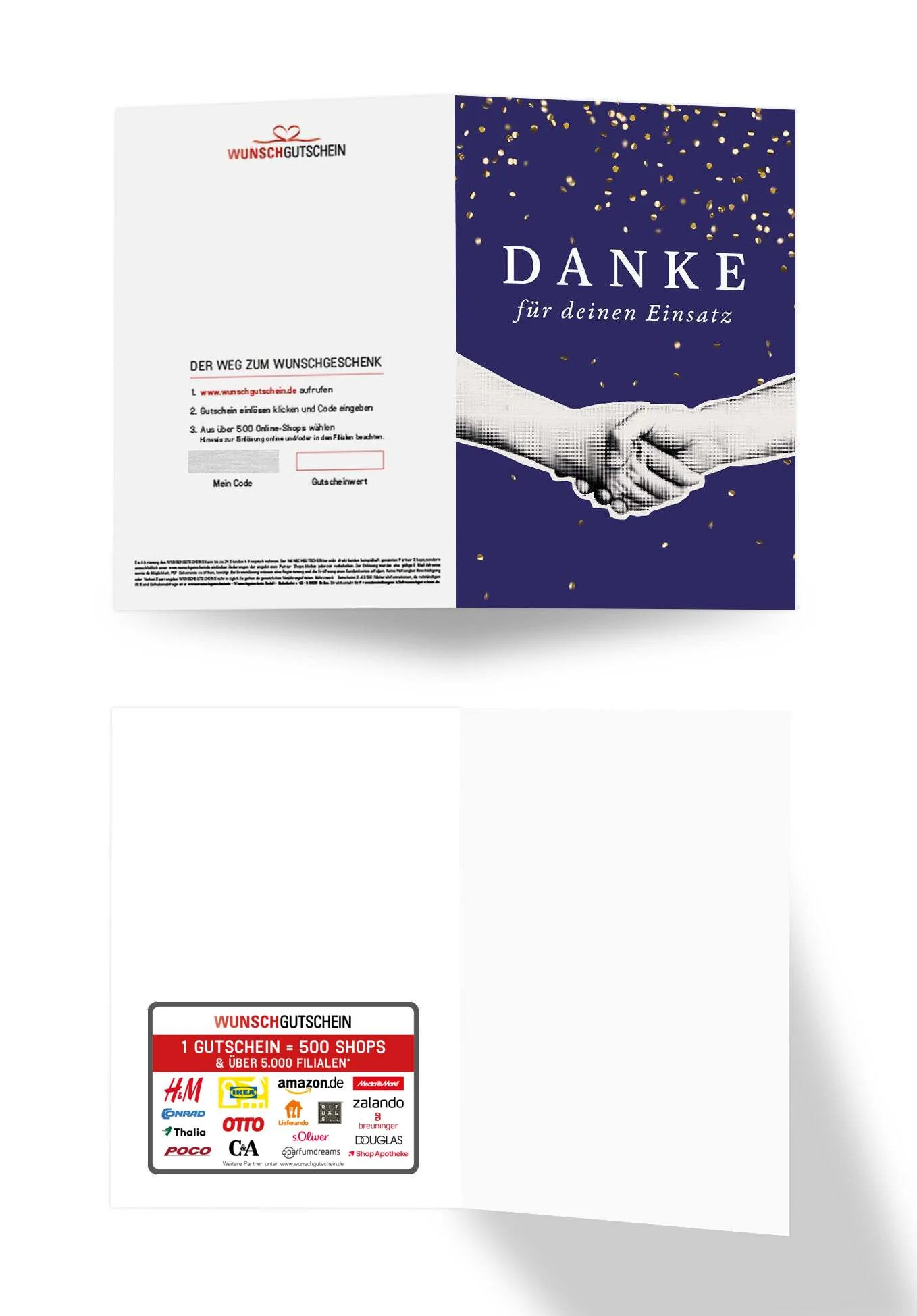 Danke für deinen Einsatz - Handschlag Blau - Image 3