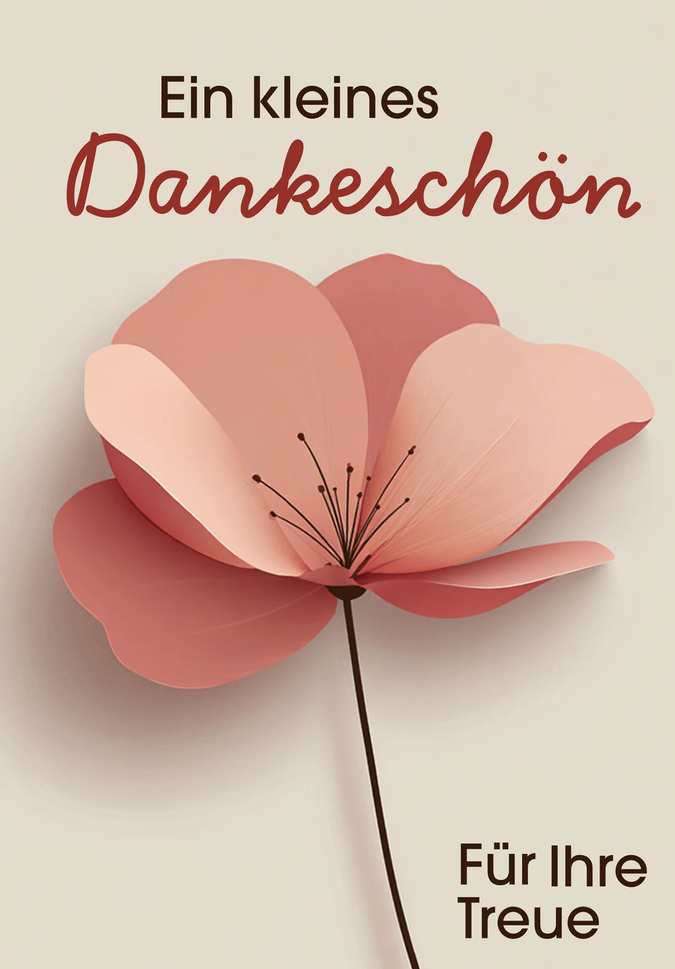Dankeschön für Ihre Treue - Blume Beige - Image 2