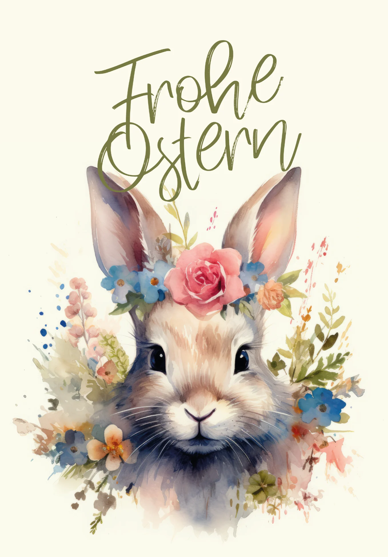 Frohe Ostern - Hase Blumen - Image 2