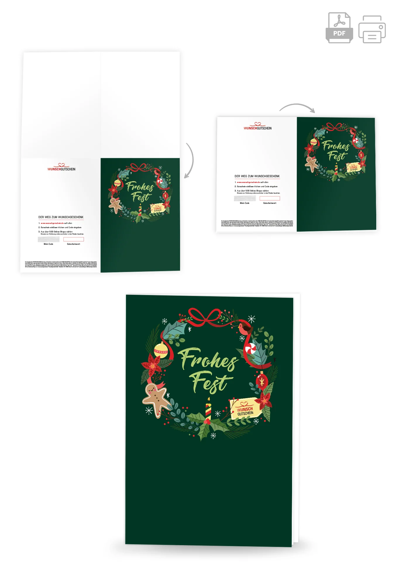Frohes Fest - Kranz Grün - Image 4
