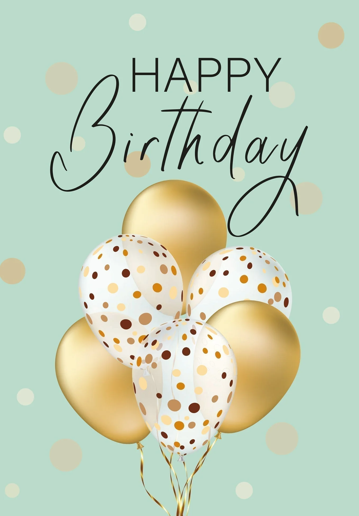Happy Birthday - Ballons Gold PDF - Image 2