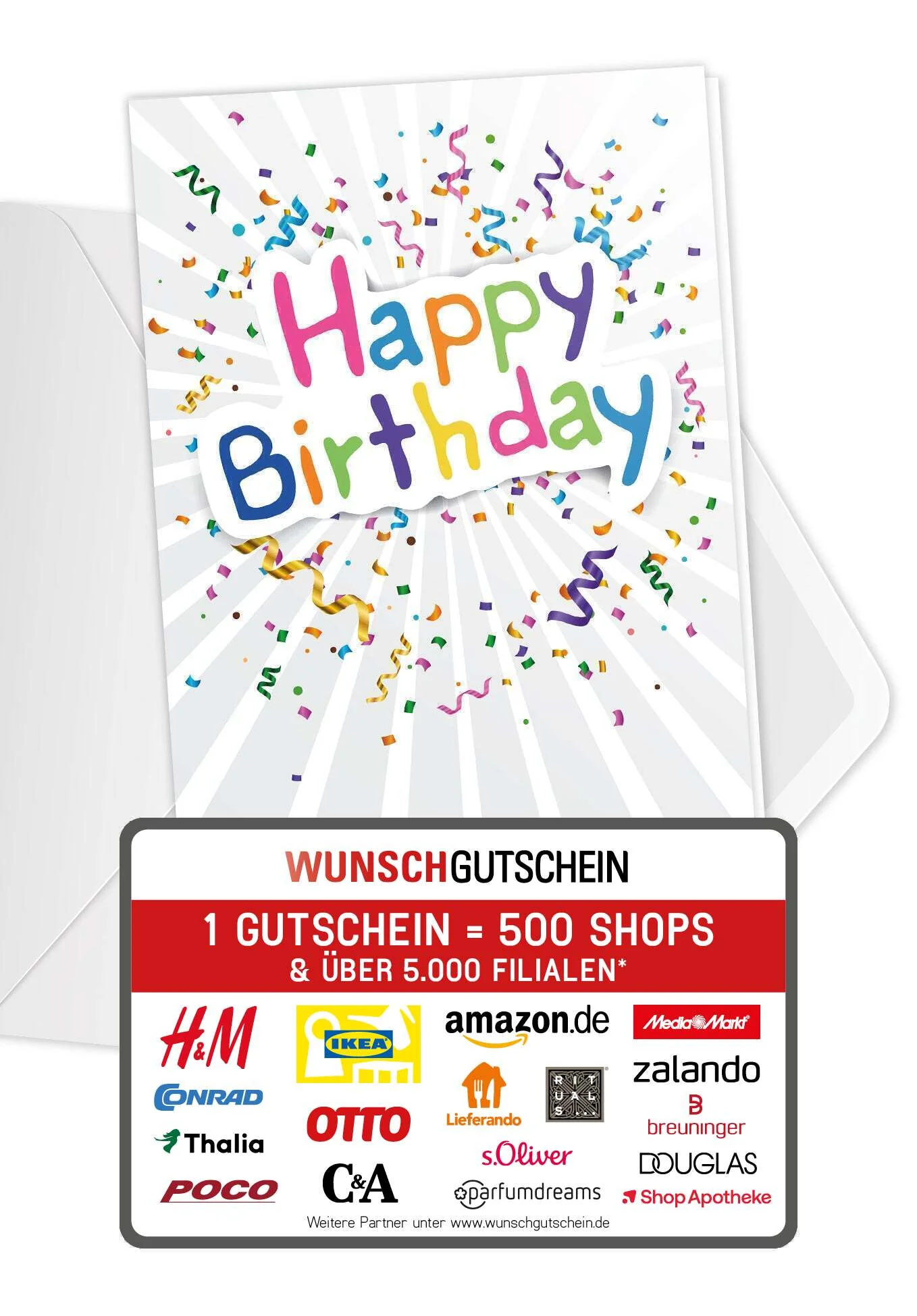 Happy Birthday - Buntes Konfetti