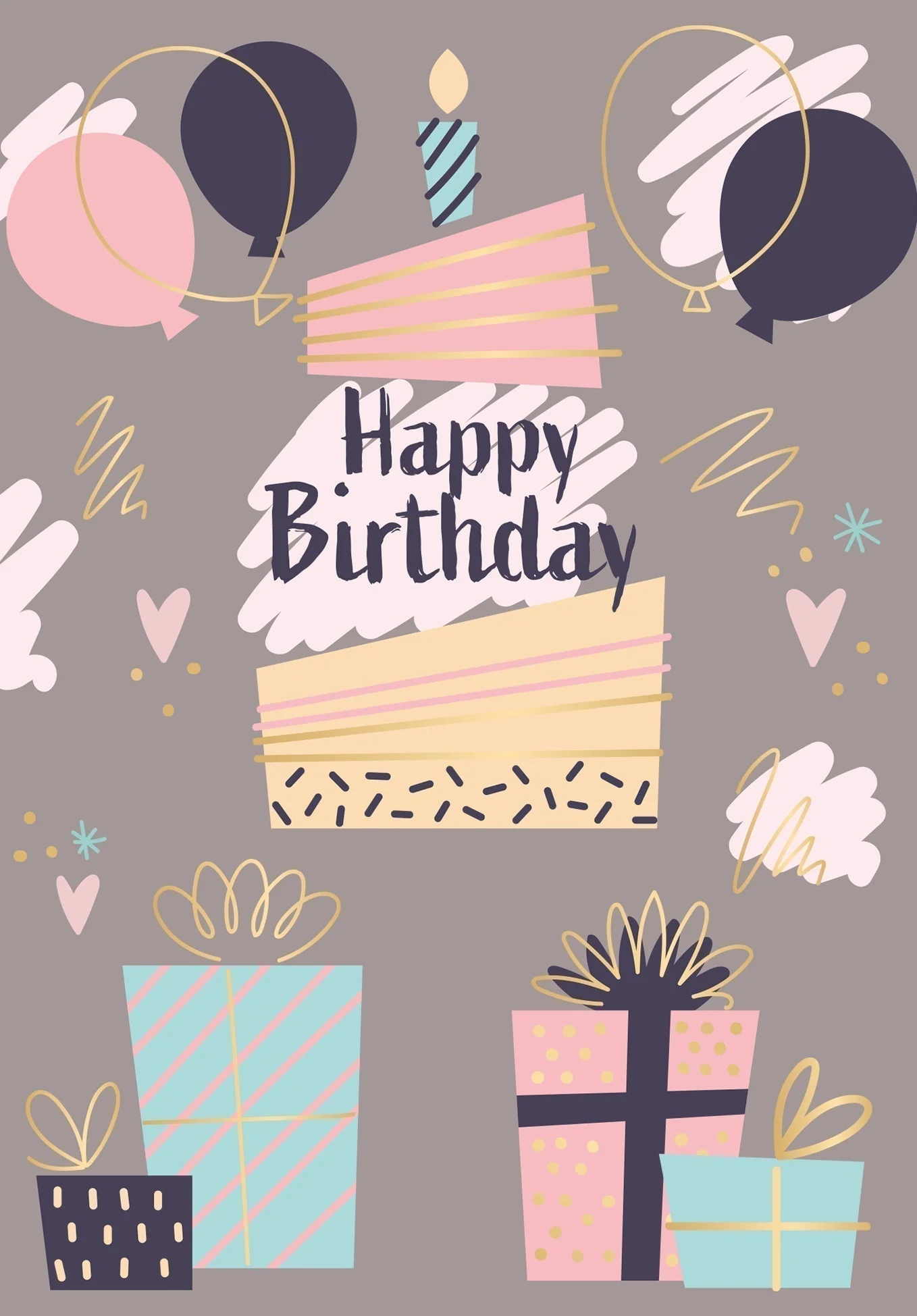 Happy Birthday - Grau - Image 2