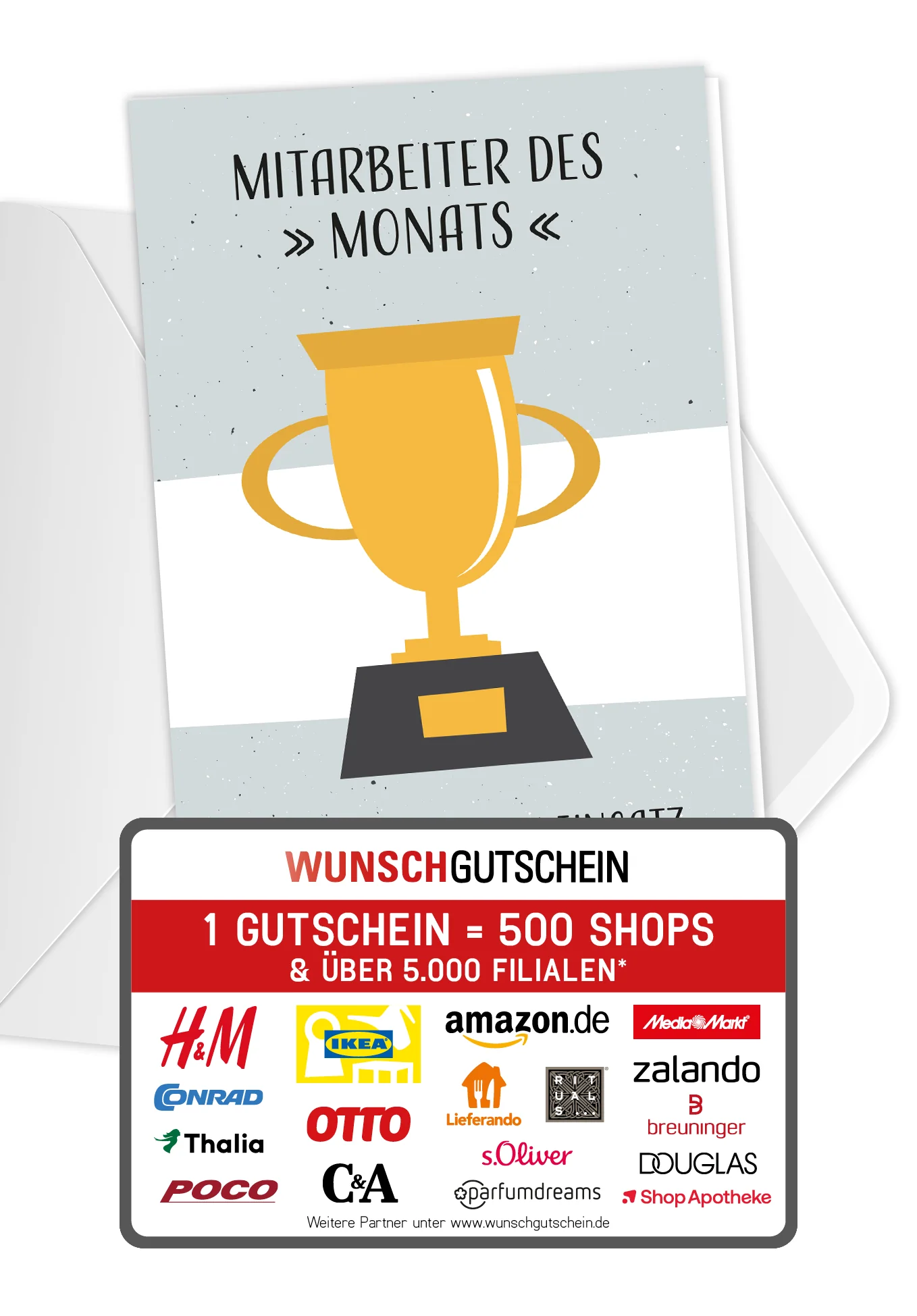 Mitarbeiter des Monats - Pokal Flat PDF